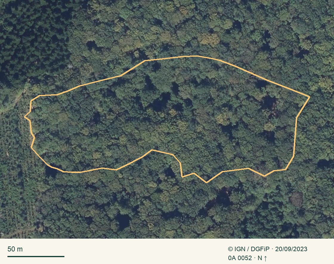 Aerial view of parcel 0A 0052